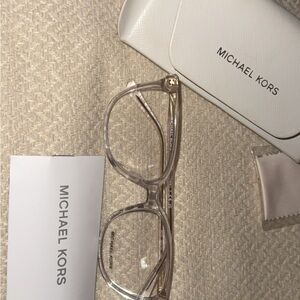 Michael Kors White Eyeglass Case